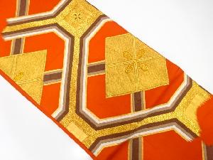 アンティーク　破れ鳳凰に菱模様織出し袋帯（着用可）